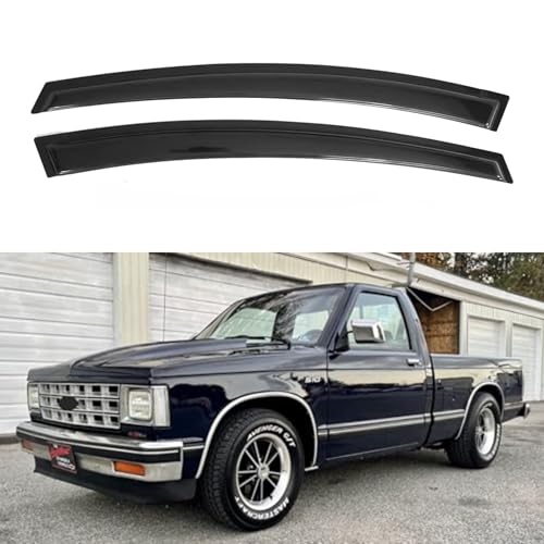 IG - Visera de Ventana Compatible con S10 Blazer/S15 Jimmy 1982-1990 S10/S15 Pickup y Sonoma 1991-1993 y Astro/GMC Safari 1985-2005, Protector de Lluvia Lateral Deflector de Ventana