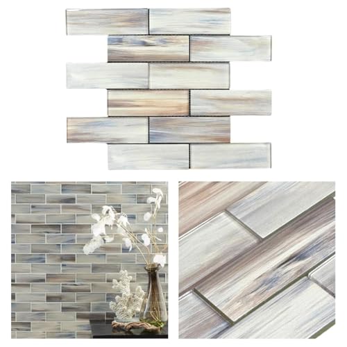 Tenedos HTC202 Twilight Drift Glass Mosaic Tile – 1 Sheet,