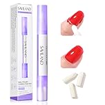 SAVILAND Nail Polish Remover Pen: Quick Fix Nail Polish Corrector Pen Acetone-Free Refillable Nail Varnish Remover for Polish Correction Cuticle Nail Edge 5ml Cleaning Pen with 3 Replacement Tips