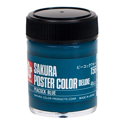 サクラクレパス 絵の具 ポスターカラーDX 45ml ピーコックブルー PWD45ML#156