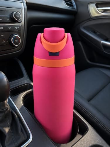 Image of HomeCloud 1200ML Stainless Steel Water Bottle - Double-Wall Vacuum Insulated, Leakproof Straw Lid, BPA-Free Reusable Travel Flask with Two-Way Spout for Gym, Office & Outdoor Use (S Pink)