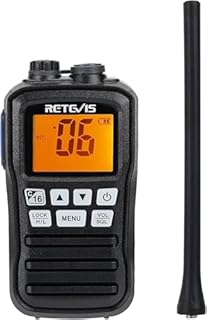 Retevis RM01 VHF Marine Radio, VHF Handheld Radio, Floating Vibration 88 Channels, IP67 Walkie Talkie Waterproof, Ship to Shore Radio for Kayaking Fishing Boating (1 Pack)
