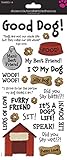 Sandy Lion Dog Phrases Clear Sticker 5.5x12