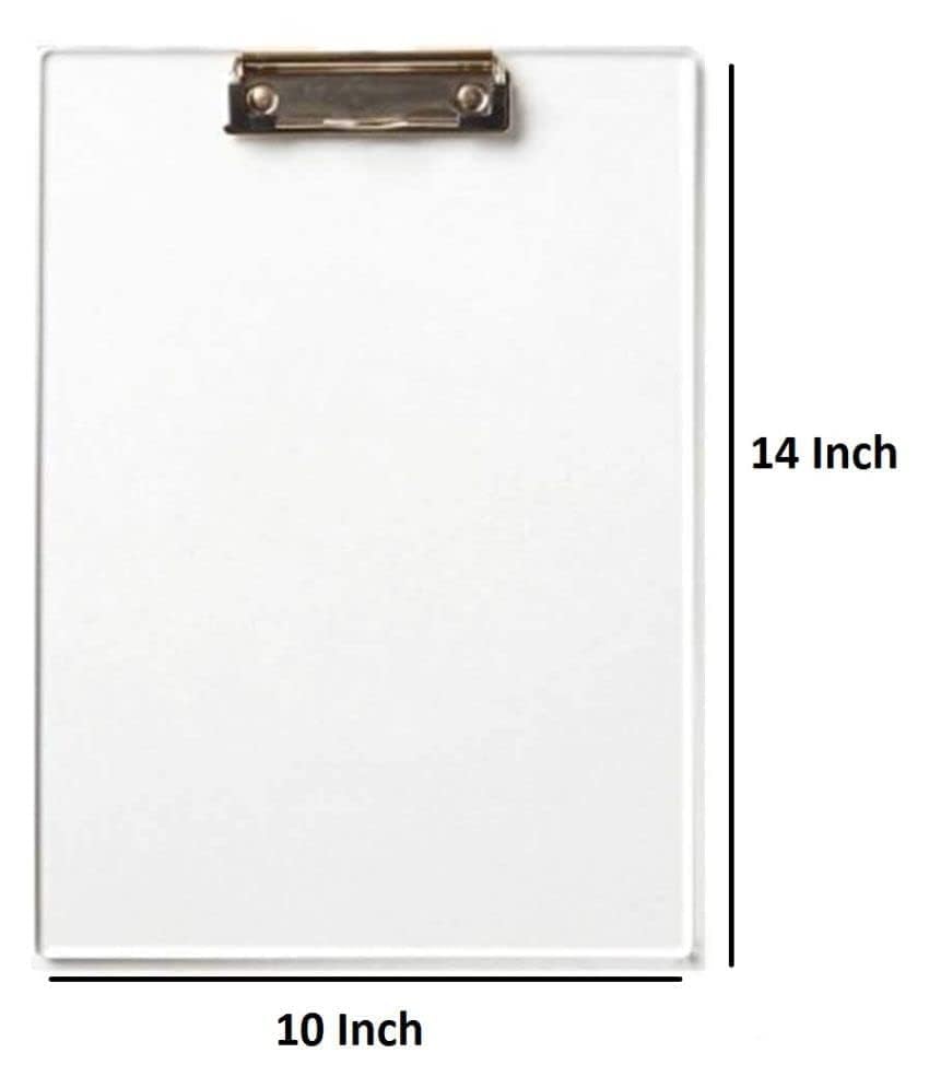 Image of Cubic Transparent A4 Exam Board - Unbreakable Acrylic Writing Pad & Clipboard for Students, Competitive Exams & Office Use