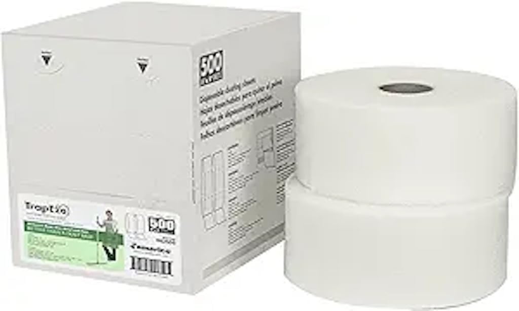 Americo Trapeze Disposable Dusting Sheets, 5" X 125 Ft, White, 250 Sheets/roll, 2 Rolls/Carton