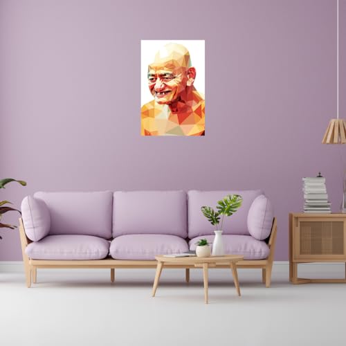 Image of ANUKRATI GRAPHICS Jain Acharya Vidyasagar ji Portrait Poster, 12x18 | Matte Finish, 300 GSM Paper, Multicolor