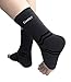 gonicc Professional Foot Sleeve Pair(2 Pcs) with Compression Wrap Support(Middle, Black), Breathable, Stabiling Ligaments, Prevent Re-injury, Ankle Brace, Volleyball Protective Gear Ankle Guards