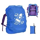 Willingood Kinder Regenschutz Schulranzen mit Schnallenriemen(18-35L), Blau