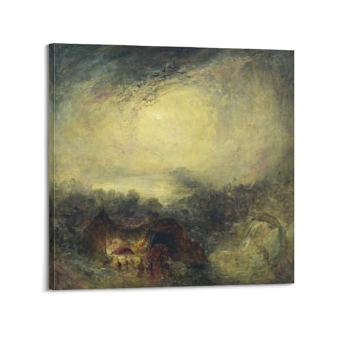 Poster Turner The Evening of the Deluge suspension déco 50x50cm