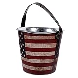 VICASKY Vintage Eiseimer Dickwandig Großer Öffnung Robuster Bier Weinkühler für Bar Party Outdoor Vielseitiger Eiswürfelbehälter und Dekorativer Getränkekübel