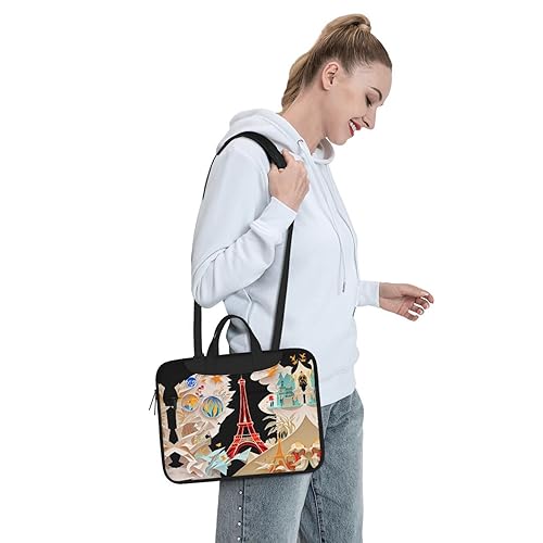 Bolsa de hombro para portátil de 15.6 maletín de computadora Torre Eiffel París 7