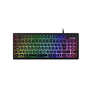 Cosmic Byte CB-GK-22 Veritas TKL Membrane Keyboard with RGB LED, Double Shot Keycaps and Sonic Spectrum (Black)