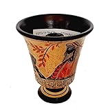 Pythagorean (Greedy) Cup 11 cm β Yellow Pythagoras Design β Handmade Greek Ceramic