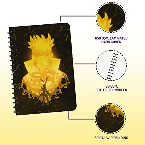 Image of Anime Sketchbook A5 Spiral Drawing Sketch Book Unruled for Kids Students Gift (Six Paths Jinchuriki), 120 Pages