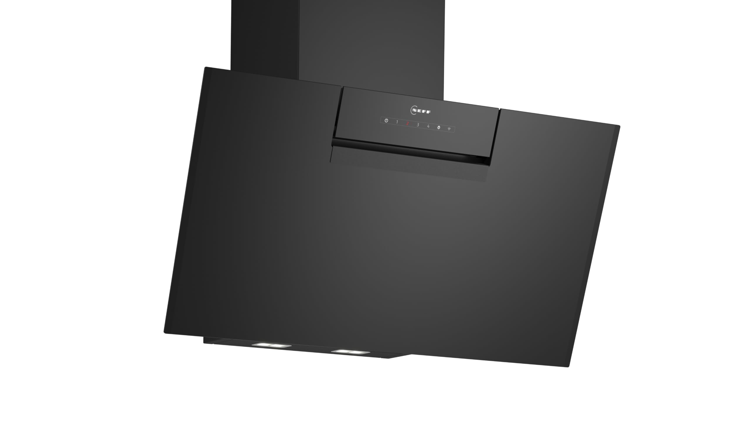Neff D85IFN1S0B N 50, Wall-mounted Wall-mounted cooker hood 80 cm clear glass black printed [Energy Class A+]