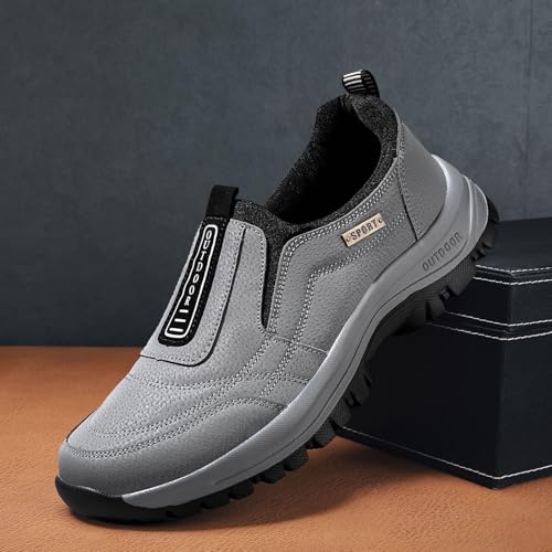 Orthopedic Walking Shoes Mens 2025 Comfortable Waterproof Hiking Shoe Lightweight Slip-On Outdoor Casual Non Slip Trail Sneakers2