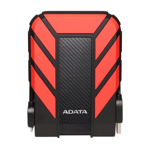 Image of ADATA HD710 Pro External Hard Drive - 1TB USB 3.2 Gen1 Portable HDD for Gaming & Backup Storage - IP68 Waterproof & Dustproof - MIL-STD Shock Resistant - Red - 1 Count