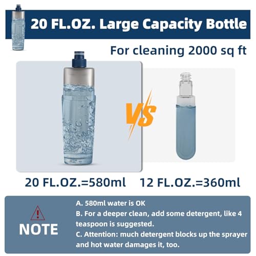 DARIS Spray Mop for Floor Cleaning Microfiber Mop for Wet and Dry Use with 52.3in Long Pole, 20 FL.OZ. Large Capacity, 4 Reuseable Pads for Wall, Hardwood, Vinyl, Laminate, Ceramic, Tile Cleaning Tool