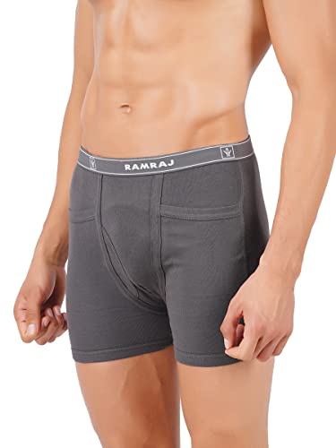 Image of RAMRAJ COTTON Men Cotton Trunks - Multicolor| Outer Elastic Waistband With Double Side Pockets