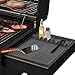 Yiomxhi Silikon Grillmatte für Gasgrill Seitenbrenner, Gasgrill Seitentische Matte BBQ Utensilienhalter, Spachtelmatte für Küchen Herd Grill Arbeitsplatten, Grau