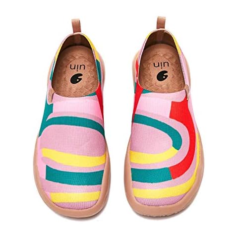 UIN Women's Walking Travel Shoes Slip On Knitted Casual Loafers Lightweight Comfort Fashion Sneaker Toledo II Passionate Sao Paulo (8) Cover