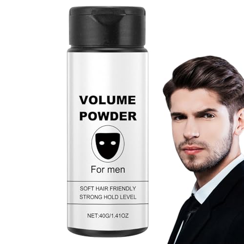 Hopcvem ヘアテクスチャーパウダー、男性用のヘアパウダースタイリング,自然な外観を簡単に適用できるボリュームテクスチャリングスタイリングパウダー | ポータブルヘアスタイルのボリューム、パーティー用の穏やかなグルーミングツール、出張