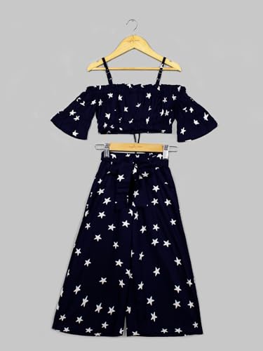 Image of Naughty Ninos Girls Rayon Stars Printed Kurta & Pant