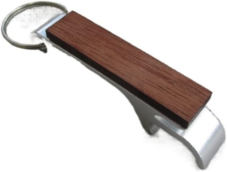 10pcs Portable Wooden Blank Bottle Opener Key Chain Money