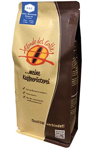 Indien Monsooned Malabar AA (100% Arabica) Spitzenkaffee, ganze Bohne (500 gr.) Cover