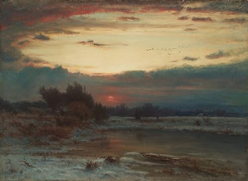 Tableau un ciel d'hiver George Inness pour réveiller un mur blanc de chambre