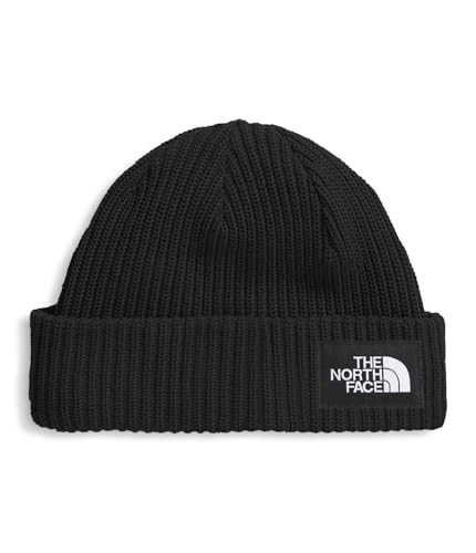 The North Face Kids' Salty Dog Winter Beanie | Cuffed Winter Hat, Moisture Management FlashDry, Cable Detailing, TNF Black, One Size