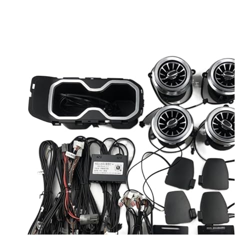 XCZPRKMXY Led Turbine Outlet Ambient Light Compatible with Jeep Wrangler JL 2018-2020 LED Front Air Condition Vent Inlet Center Console Ambient Lamp(with Cup Light)