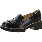 Naturalizer Womens Darcy Tassel Penny Loafer with Heel Black Patent Leather 7 M