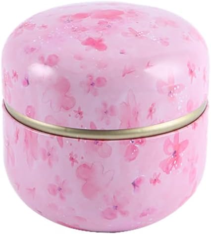 Recipiente de té con tapa hermética recipiente de almacenamiento de alimentos de hojalata sellado caja de lata de cocina con estampado floral de