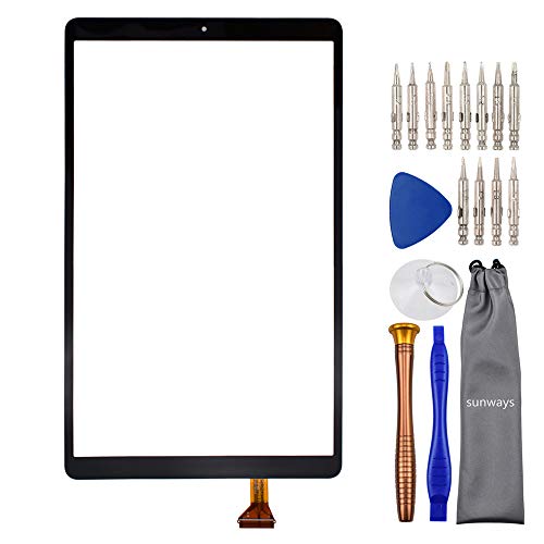 Sunways Touch Digitizer Glass Screen Replacement for Samsung Galaxy Tab A 10.1 2019 SM-T515 SM-T510 Black