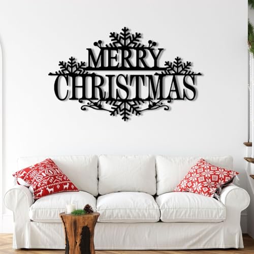 Joyeux Noël métal déco murale durable pour remplacer le plastique jetable