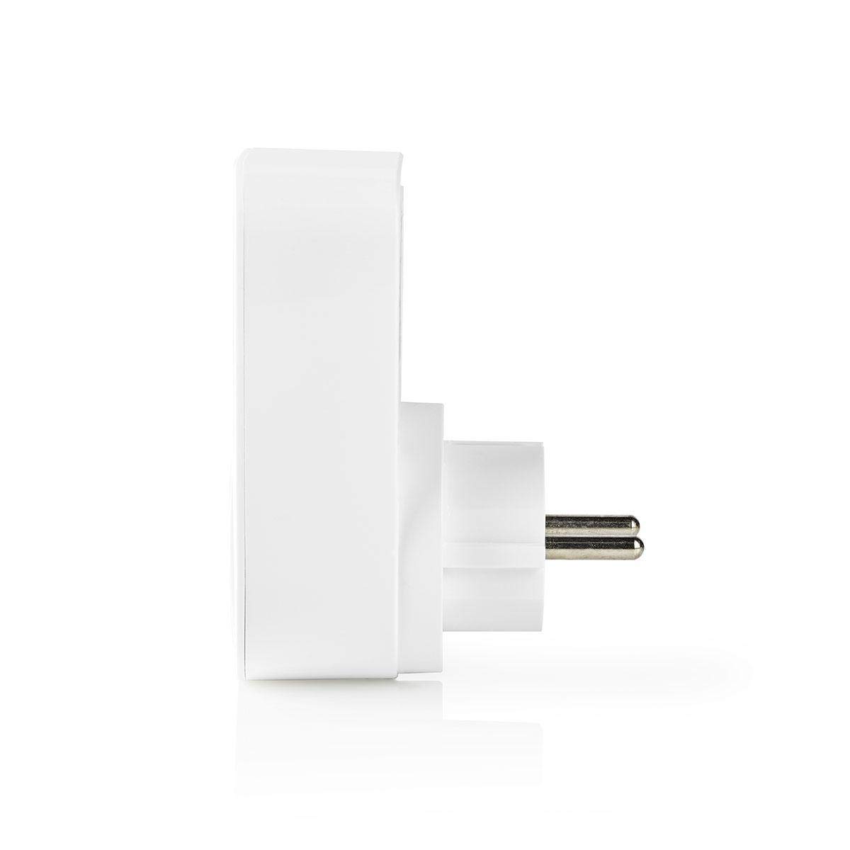 Nedis SmartLife - Spina intelligente WLAN - Misuratore di potenza - Tipo E (CEE 7/6) - Integrato nell'app Nedis SmartLife - Compatibile con Amazon Alexa & Google Home
