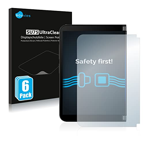 savvies Protector Pantalla para Microsoft Surface Duo 2 (Pantalla exterior) (6 Unidades) Película Ultra Transparente