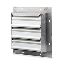 10" Backdraft Damper / Wall Shutter, 10-1/2" x 10-1/2"