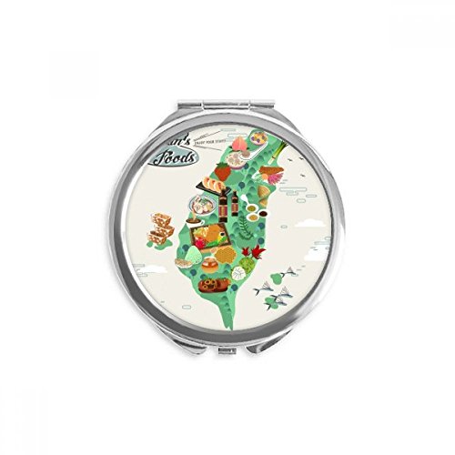 Miroir de poche taiwan foods honey coffee au format mini portable multicolore