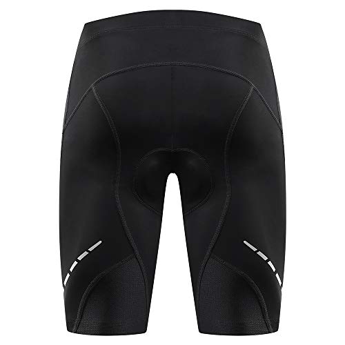 Bermuda masculina de ciclismo com gel acolchoado Explopur – Bermuda de compressão de bicicleta MTB d