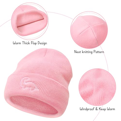 Image of Durio Baby Hat Winter Hats Fleece Lined Toddler Hat Mittens Warm Baby Boy Hat and Mitten Set Baby Beanie