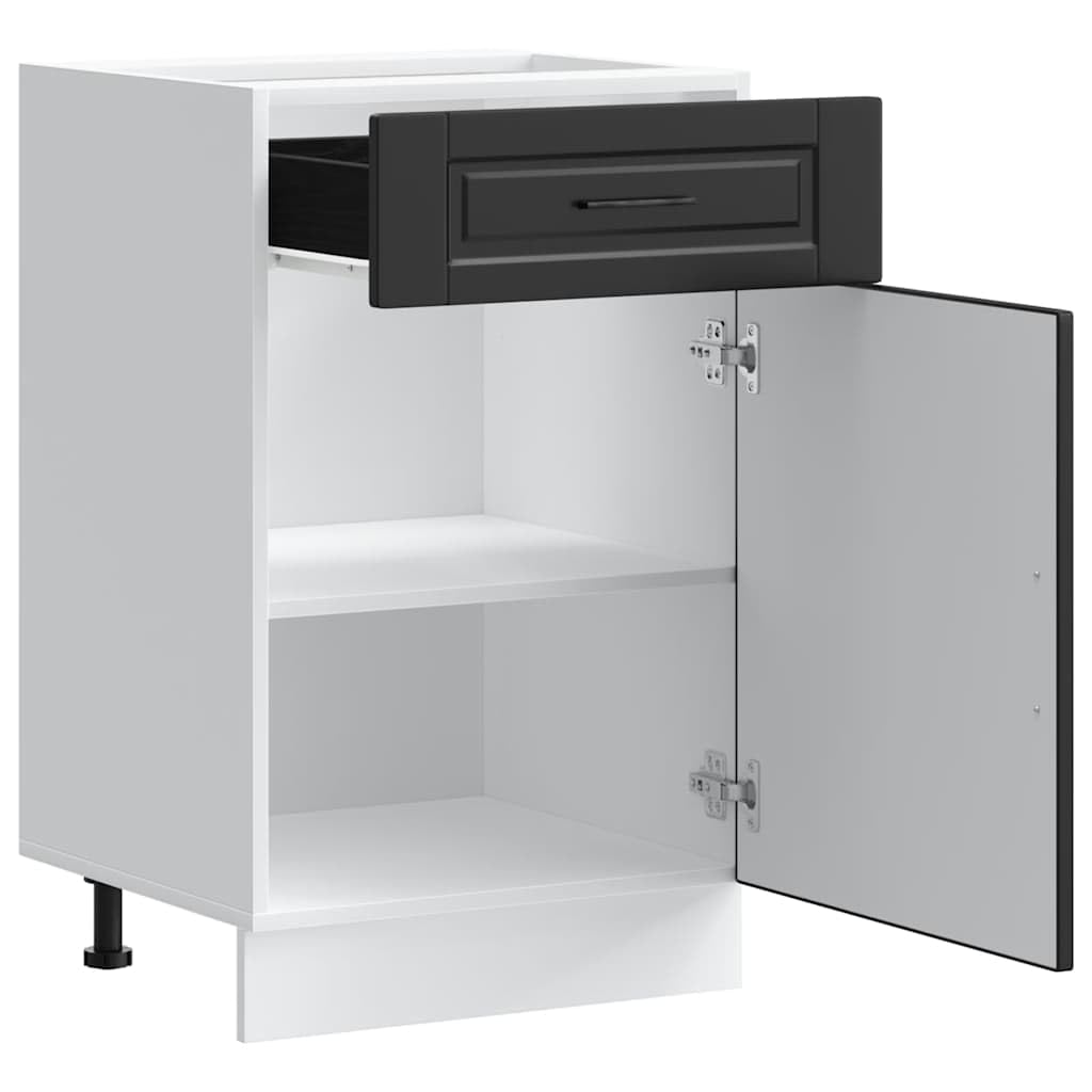 vidaXL Armoire de Cuisine Porto Noir Bois d'ingénierie