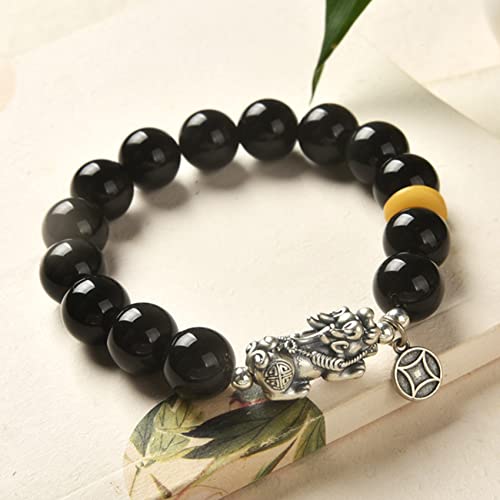 Bracelet obsidienne noire au travail pour cultiver la sérénité et le succès