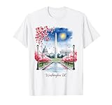 Washington DC Cherry Blossoms Sky Art Souvenir T-Shirt