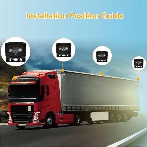 Image of Backup Camera System for Truck, DVR System with Brand V500 chip, VECLESUS VDS HD 1080P 7-Inch Backup Camera System, Waterproof Rearview Camera,4 Video 2 Audio Inputs, for Trucks, RVs,Vans,UVs,Cars