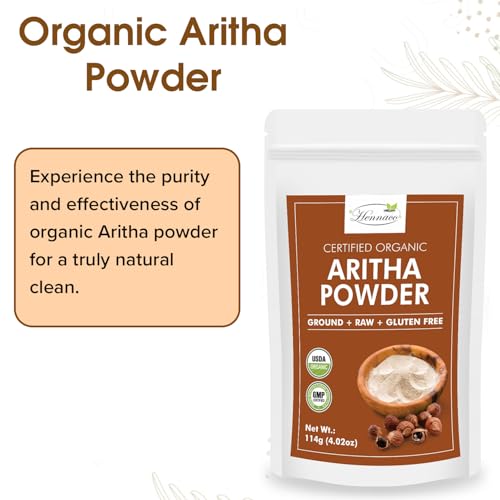 Polvo orgánico de Aritha (nuts) para cabello y piel 114 g miniatura 4