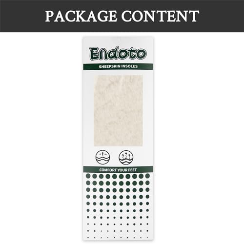 Image of Endoto Sheepskin Insoles for UGG Men Slipper Replacement Inserts(Size:Men14-EU48.5)