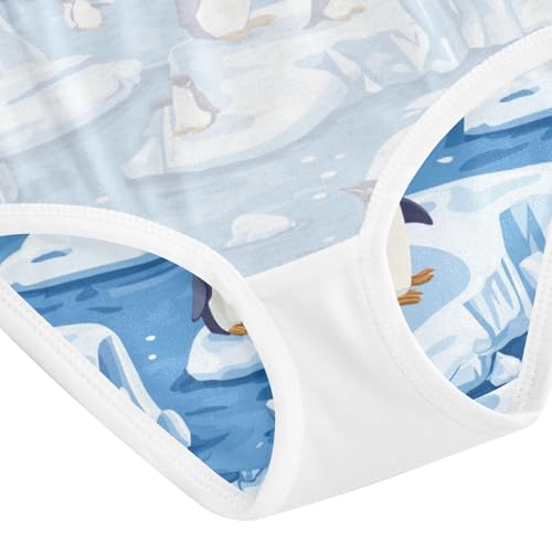 ZZKKO Penguins on The Glacier Girls Underwear Toddler Panties for Girls Comfort Brief Size 8Y4