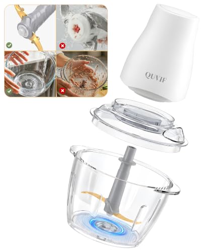 QUVIF Food Processor Electric Food Chopper Meat Grinder and Vegetable Chopper with Magneti